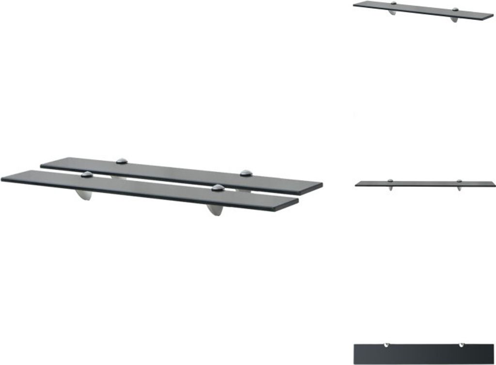 vidaXL Schwebende Regale 2 Stk. Glas 70x10 cm 8 mm - Wandregale