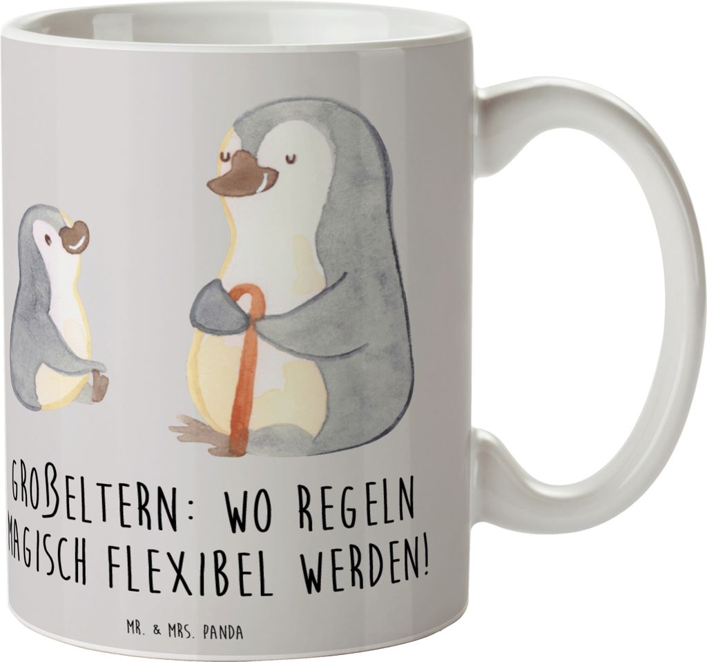 Mr. & Mrs. Panda Tasse Großeltern Magie - Grau Pastell - Produktbild 