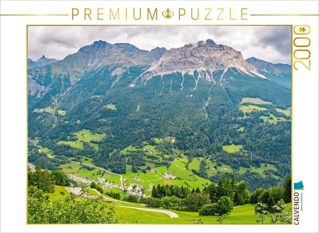 CALVENDO Puzzle Blick ins Tal 2000 Teile Puzzle quer | 2000 Produktbild 