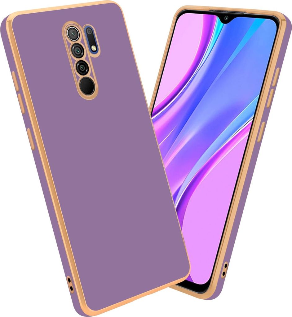 Cadorabo Schutzhülle für Xiaomi RedMi 9 Hülle in Lila Handyhülle TPU Silikon Kameraschutz Etui Case