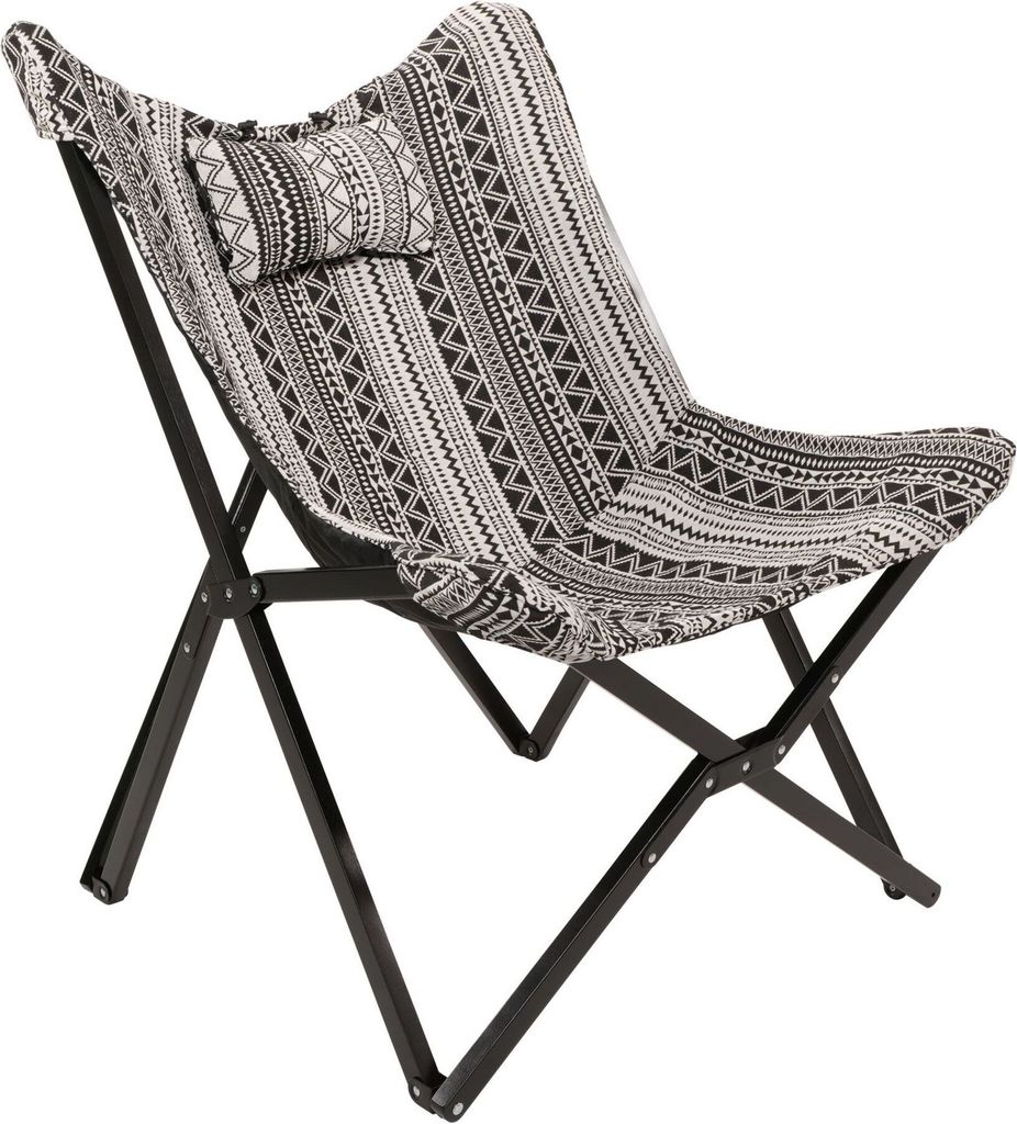 Lesli Living Butterfly-Stuhl Aztec 70x81,5x98 cm Schwarz und Weiß