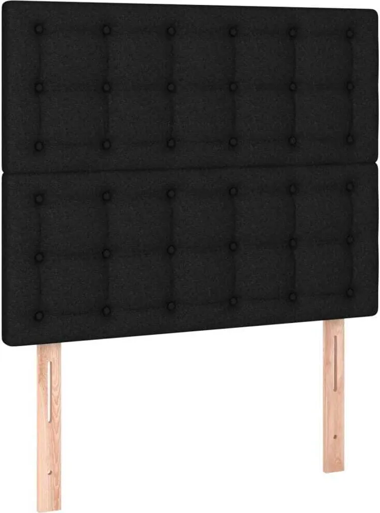 SYFAX™ Testiera Nera 90x5x118/128 cm Tessuto