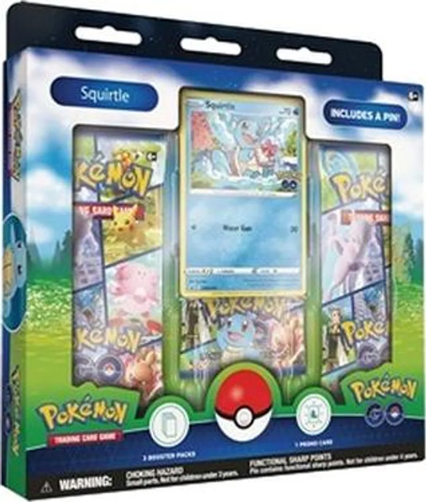 Coffret de Collection Pokémon GO avec Pin's Carapuce et Boosters JCC