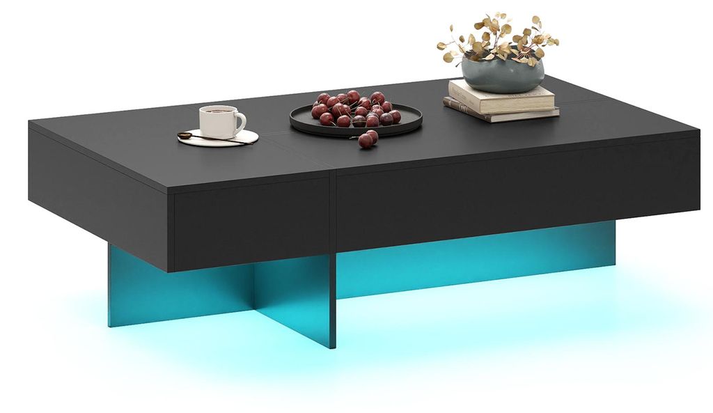 Tavolino COSTWAY con illuminazione a LED, tavolino da Immagine del prodotto 