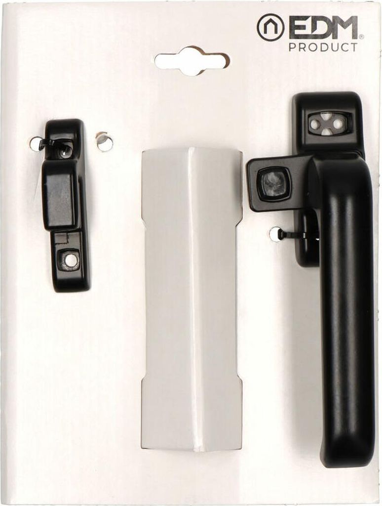 EDM 85457 6801 Schwarz Aluminium Rechtskurbel Rechtsschnappverschluss