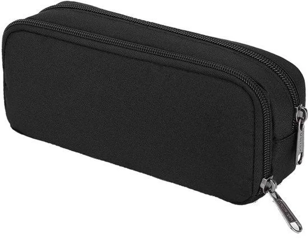 Trousse de rangement noir avec lanière - 2 compartiments organisateurs