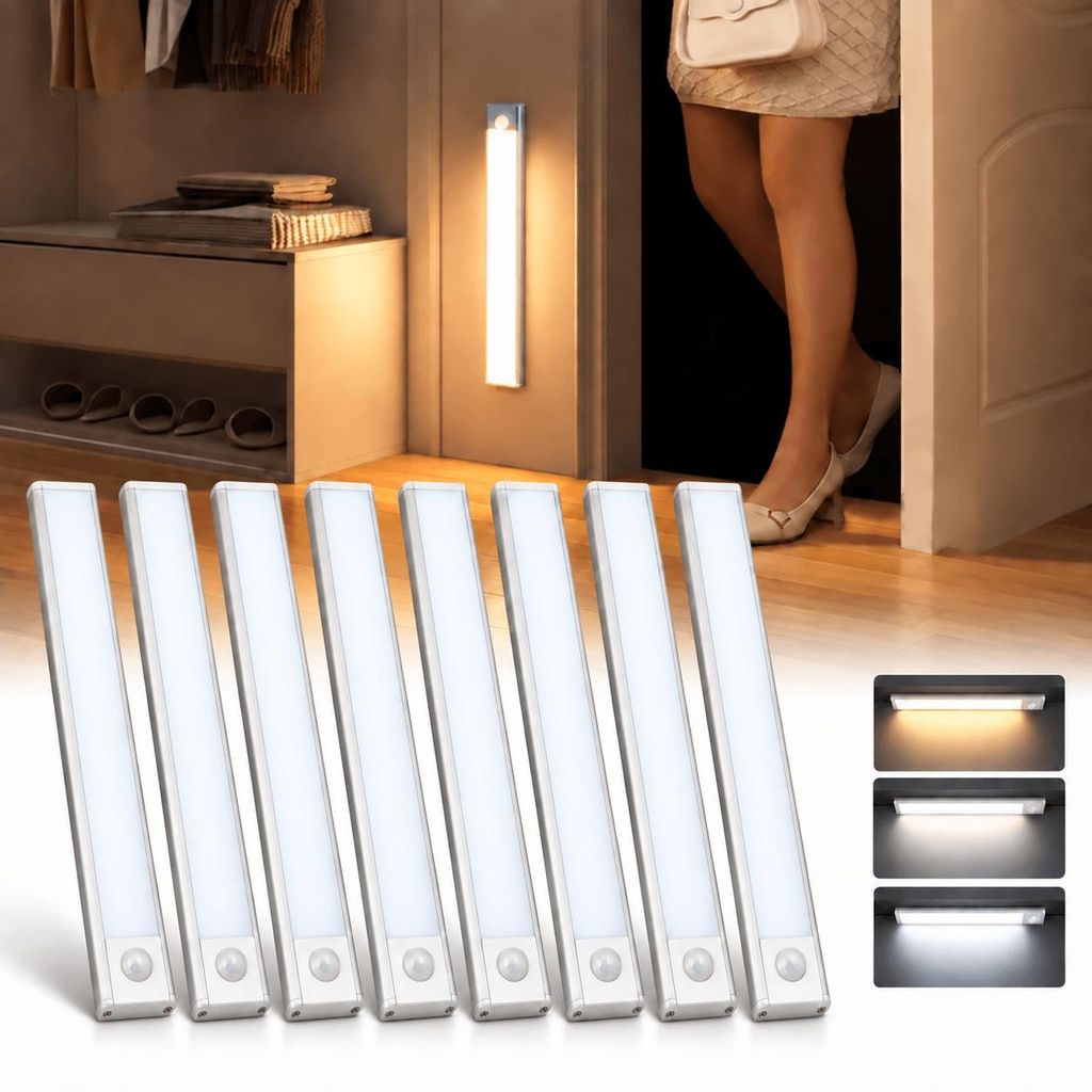 8er 20cm-LED Unterbauleuchte, Schrankleuchte mit Produktbild 
