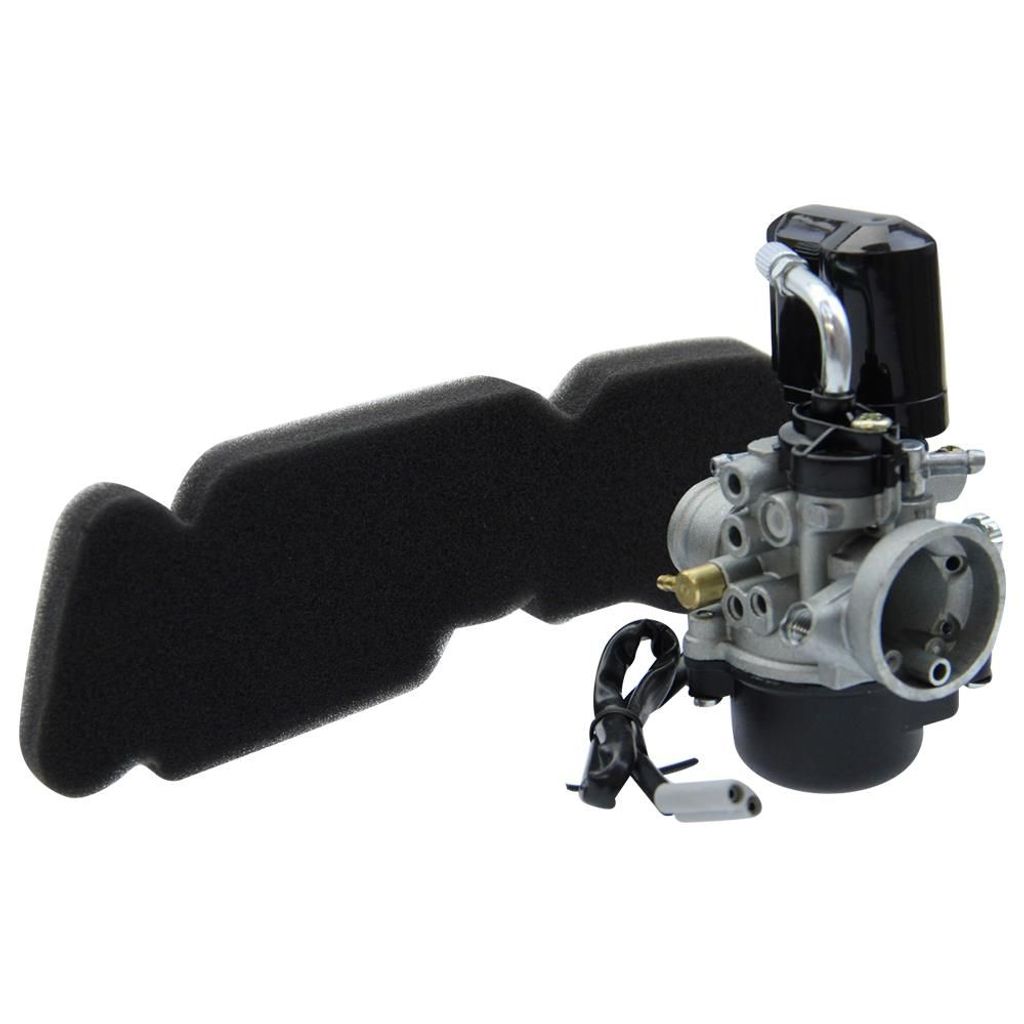 Sportvergaserset: Vergaser 17,5mm E-Choke + Luftfilter RMS Piaggio TPH Typhoon Vespa LX 50