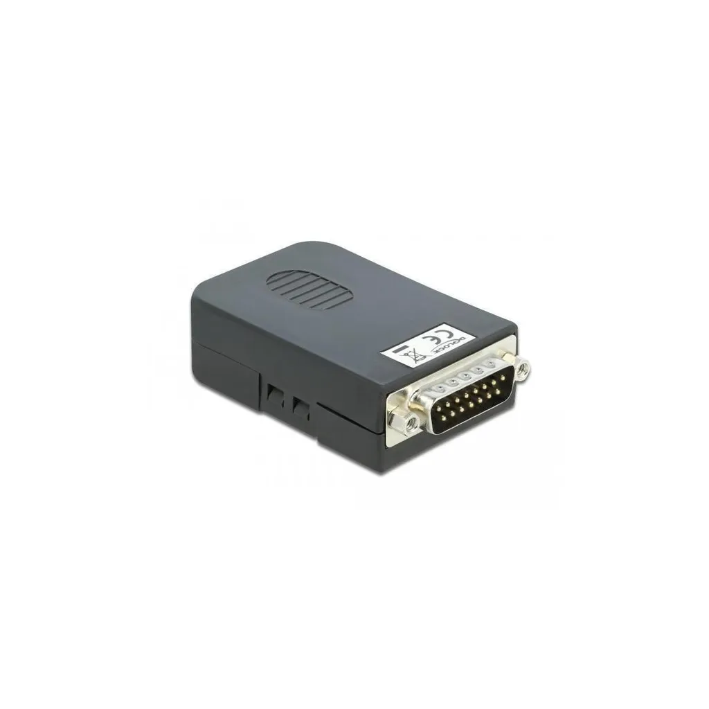 Connecteur D-Sub 15 Mâle Delock avec Terminal Block et Montage Facile
