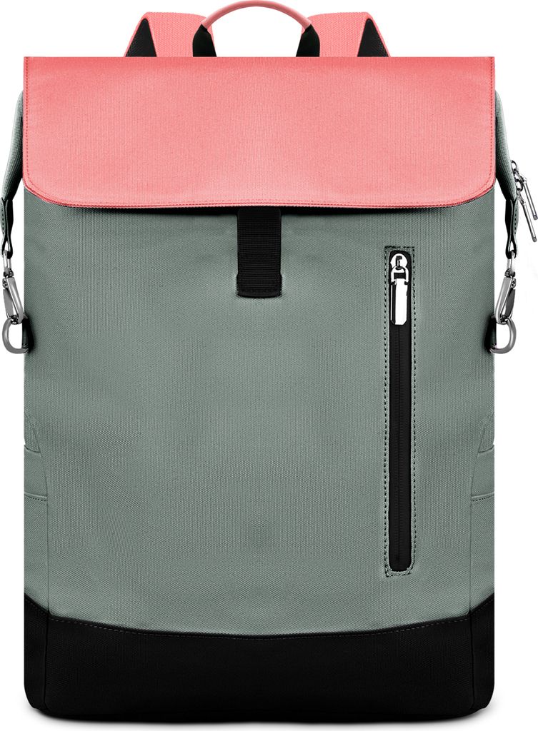 MODFU Rucksack Damen & Herren - Rolltop Daypack für Arbeit Uni Fahrrad - Backpack mit 15.4 Zoll Laptop Fach - Rückenpolsterung & Wasserabweisend ...