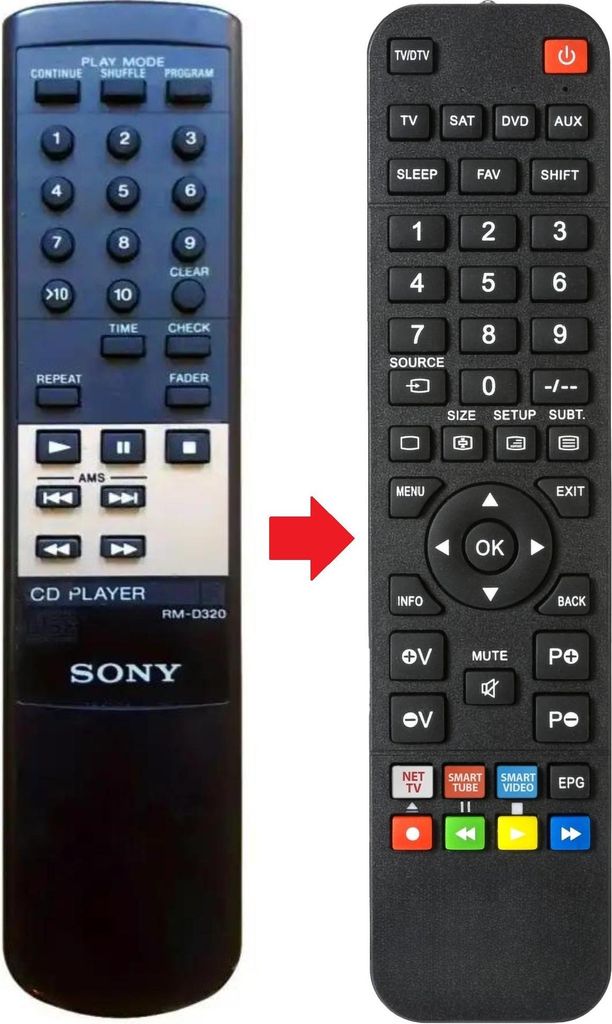 Fernbedienung geeignet für SONY CDP-M303 | CDP-M33 | CDP-S45