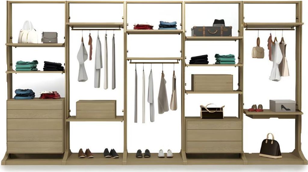 Luxus-Schrank Begehbarer Stauraum Garderobenzimmer Kleiderschrank Ankleidezimmer