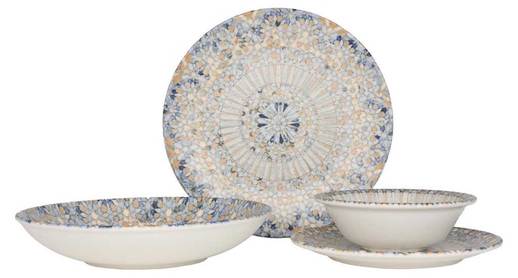 Bonna Geschirrset  - Luca Mosaic - 24 teilig - 6 Personen - Produktbild 