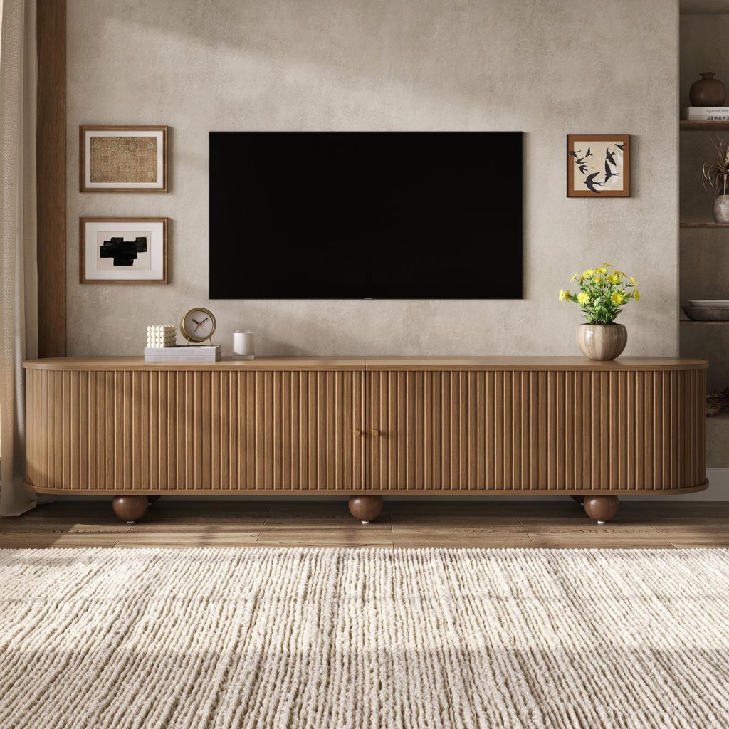 Merax TV-meubel met schuifdeuren, TV-kast met verticale Productafbeelding 