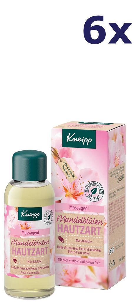 6x Kneipp Almond Blossom Massageolie 100 ml Produktbild 
