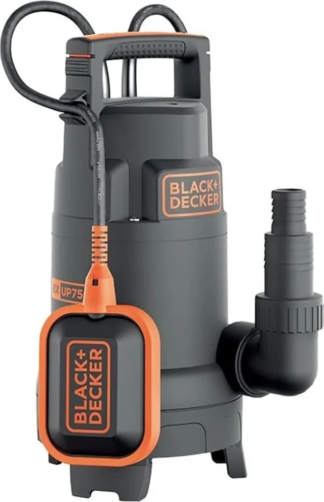Pompe vide-cave pour inondation 750W Black+Decker débit 13000 l/h robuste