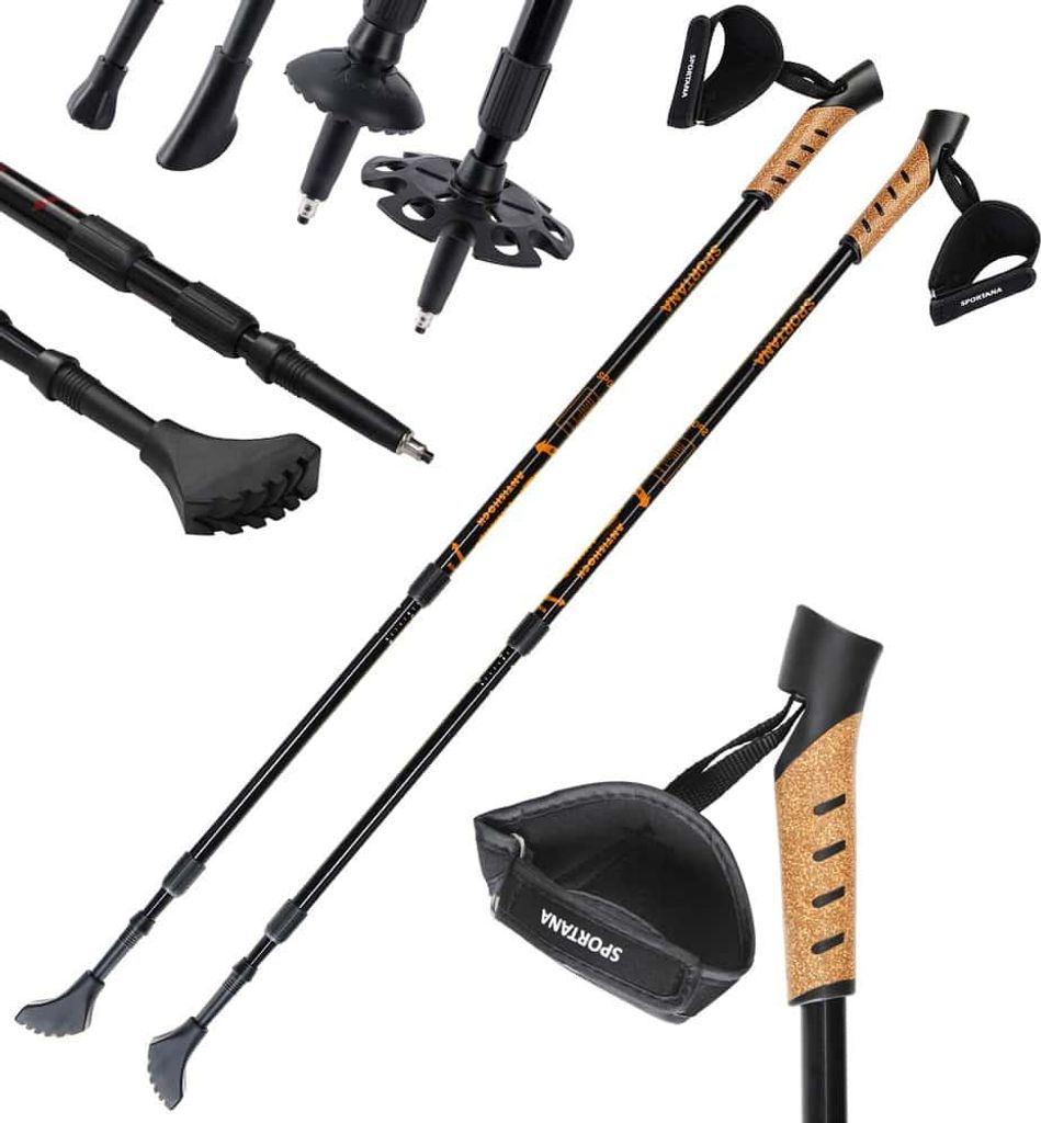 Sportana Bâtons de marche nordique télescopiques en alu Image du produit 