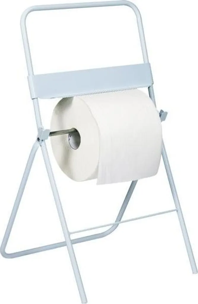 Support Bobine Essuyage Industriel sur Pied Mobile et Coupe-papier