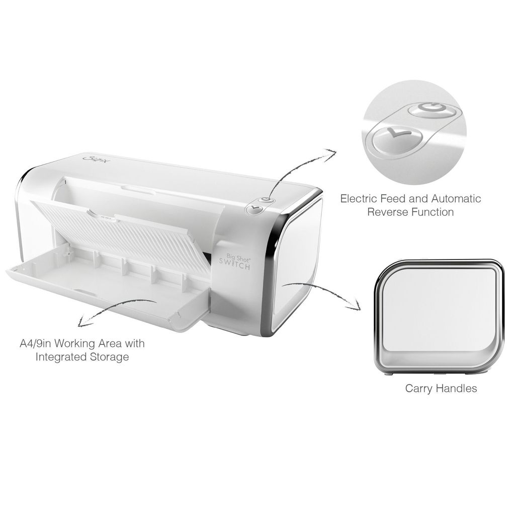Sizzix Big Shot Switch Plus (DIN A4) Starter Kit Stanz- und Prägemaschine elektrisch