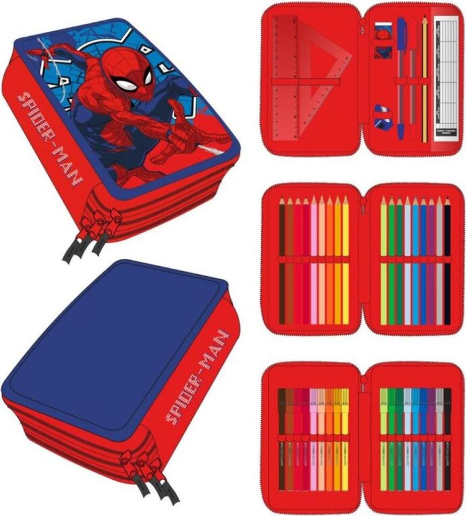 Marvel Spiderman Dreifach-Federtasche Produktbild 