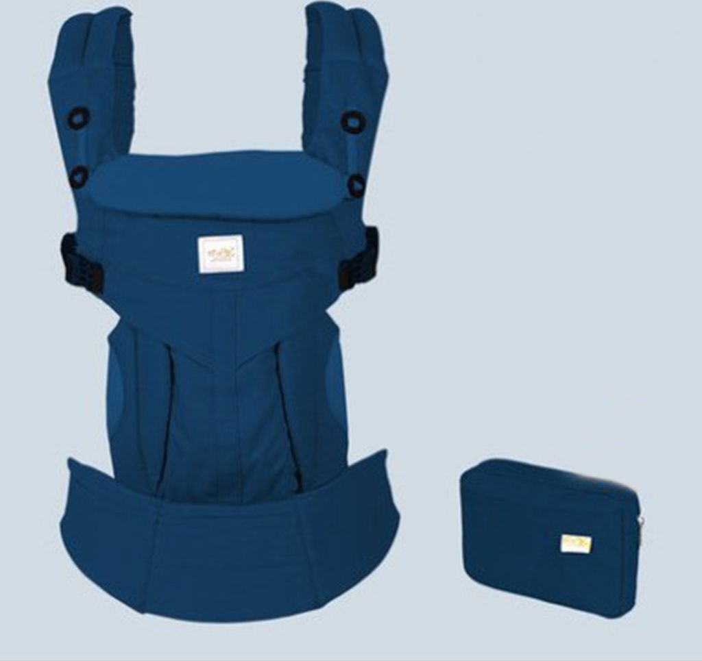 Babytrage Kindertrage mit Hüftsitz Bauchtrage Rückentrage Neugeborene ab Geburt 0-12 Monate Einfach zu Tragen Gesicht in Gesicht nach Vorne Blau