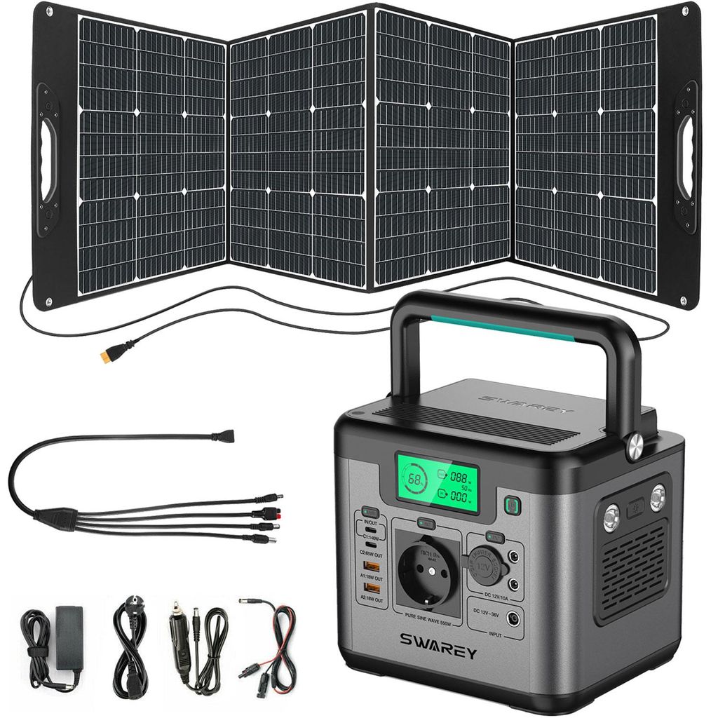 SWAREY 550W(1100W Spitze) Tragbar Powerstation mit 200W Produktbild 