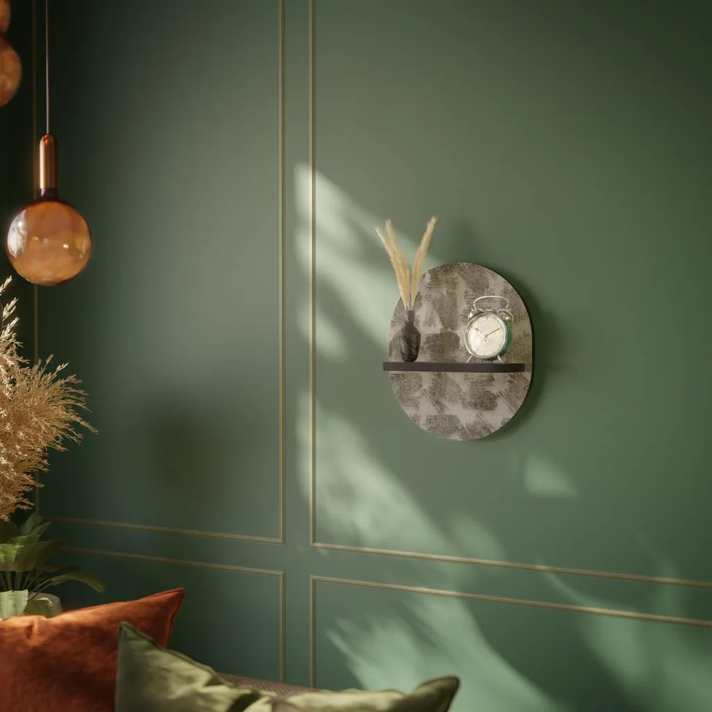 Optimisation Espace Petit Appartement avec Étagère Murale Noire Ovale - 4