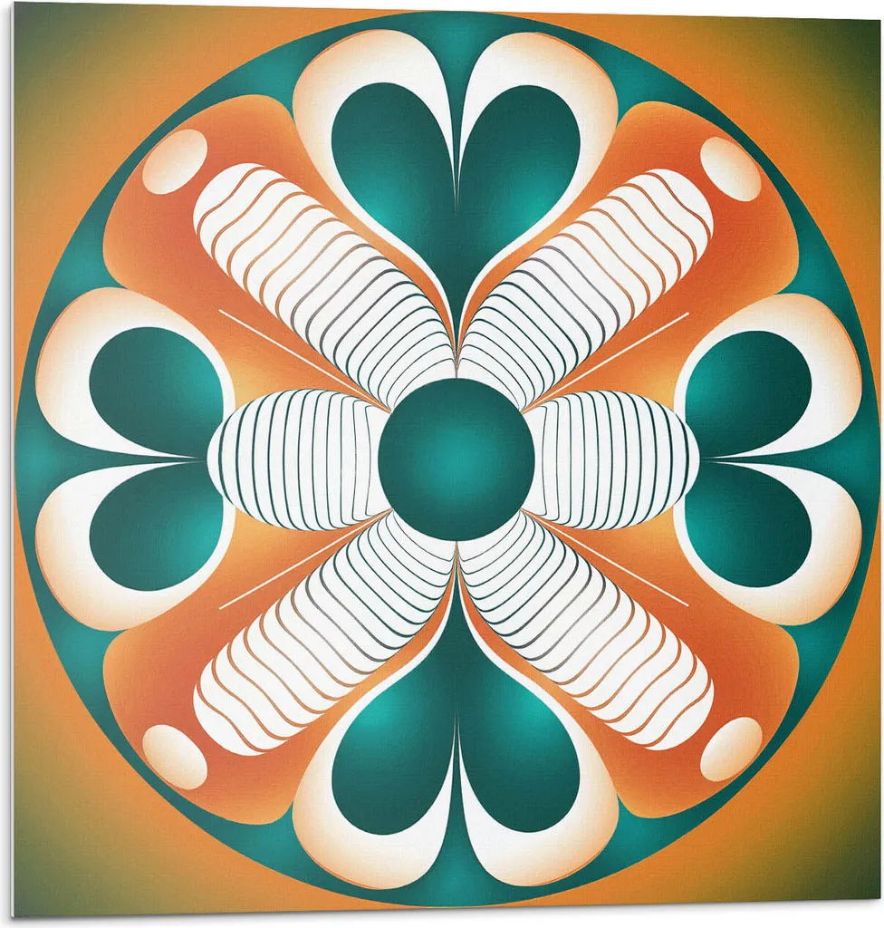 Decorazioni Murali 3D Fiori | Pannelli Adesivi 4 Pezzi 50x50 cm
