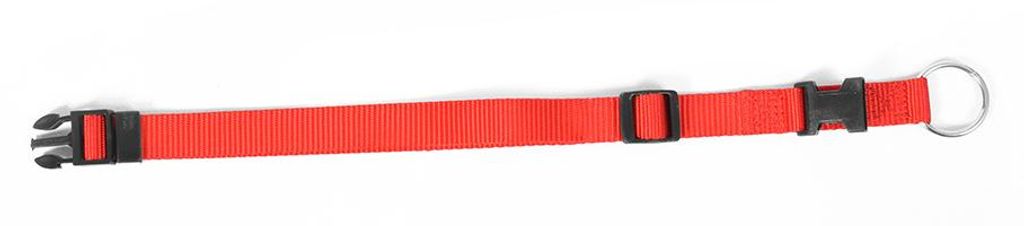 Duvo+ Nylon halsband verstelbaar Rood 22/35 cm - 10 mm Productafbeelding 