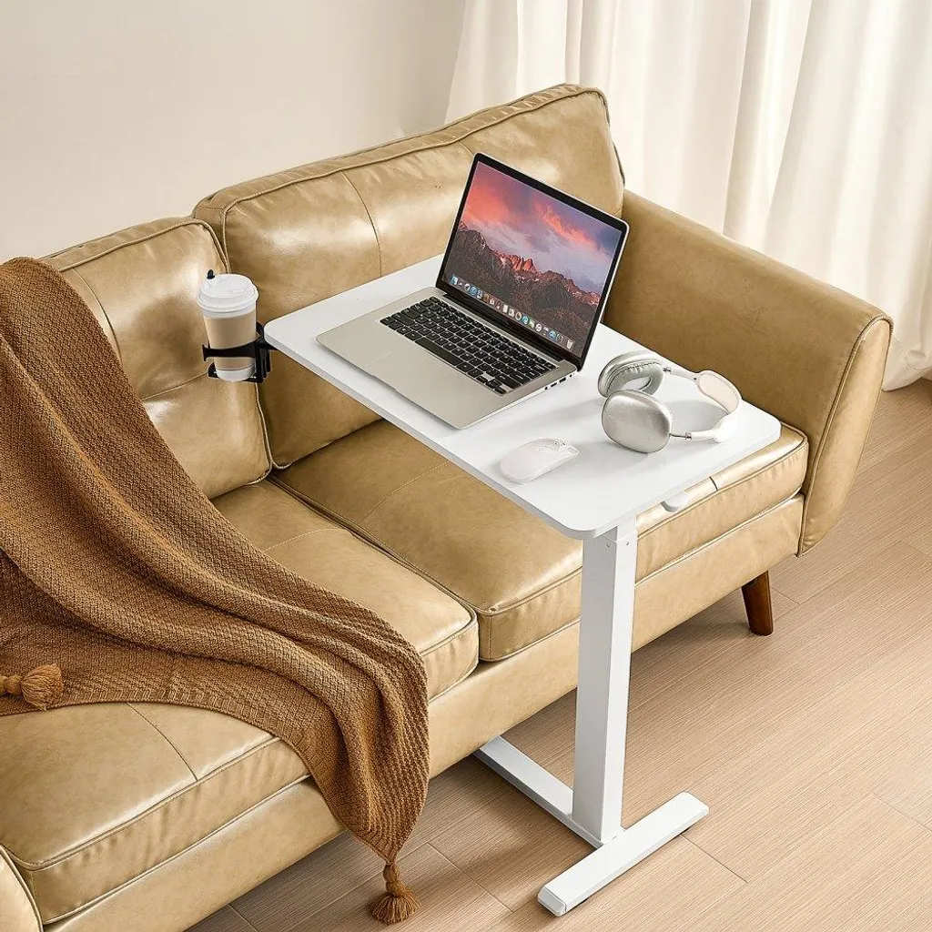 Table de chevet mobile avec 4 roulettes cachées pour ordinateur portable - 8