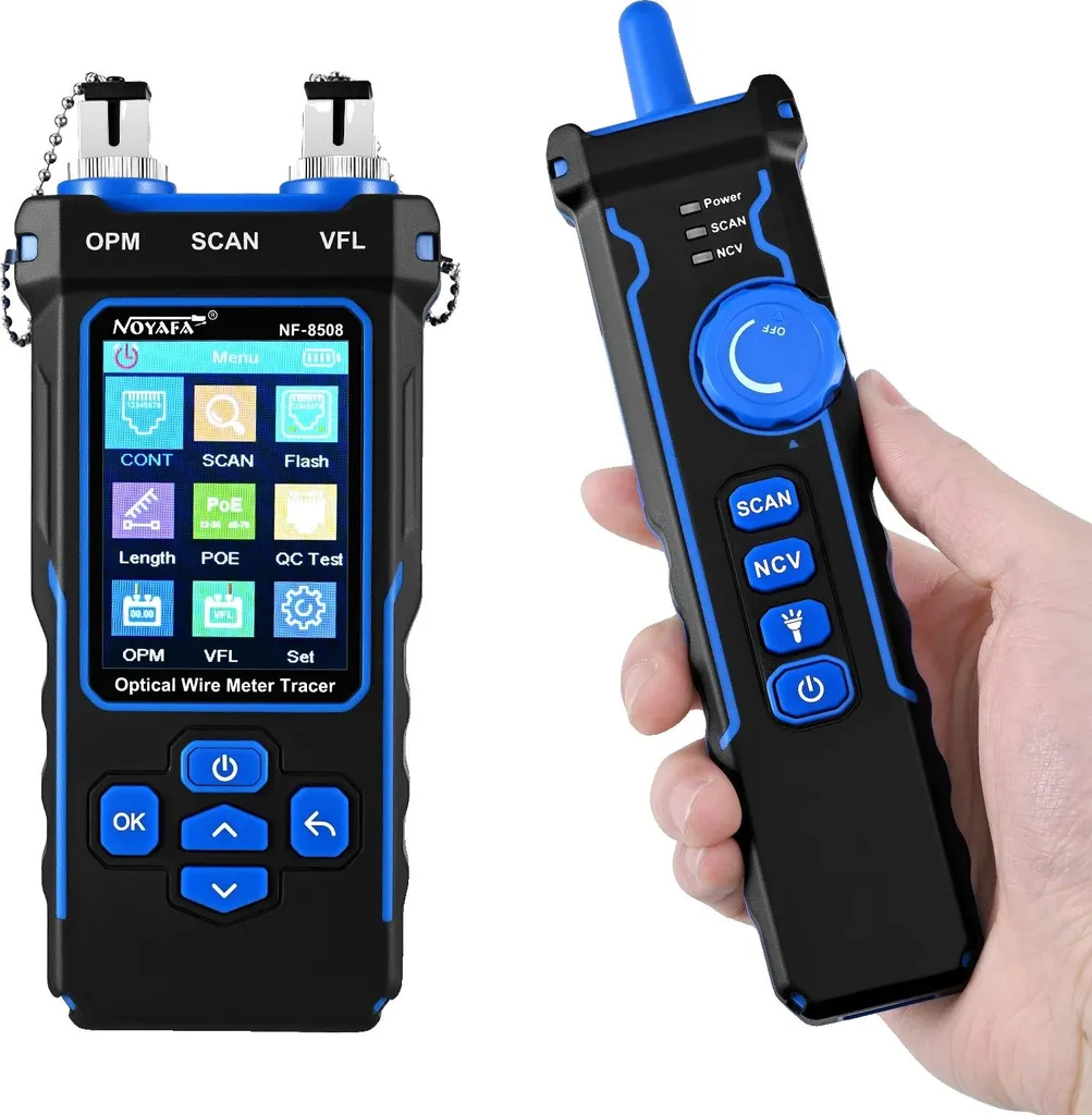 Mesureur de puissance optique et testeur RJ45 rechargeable multifonction