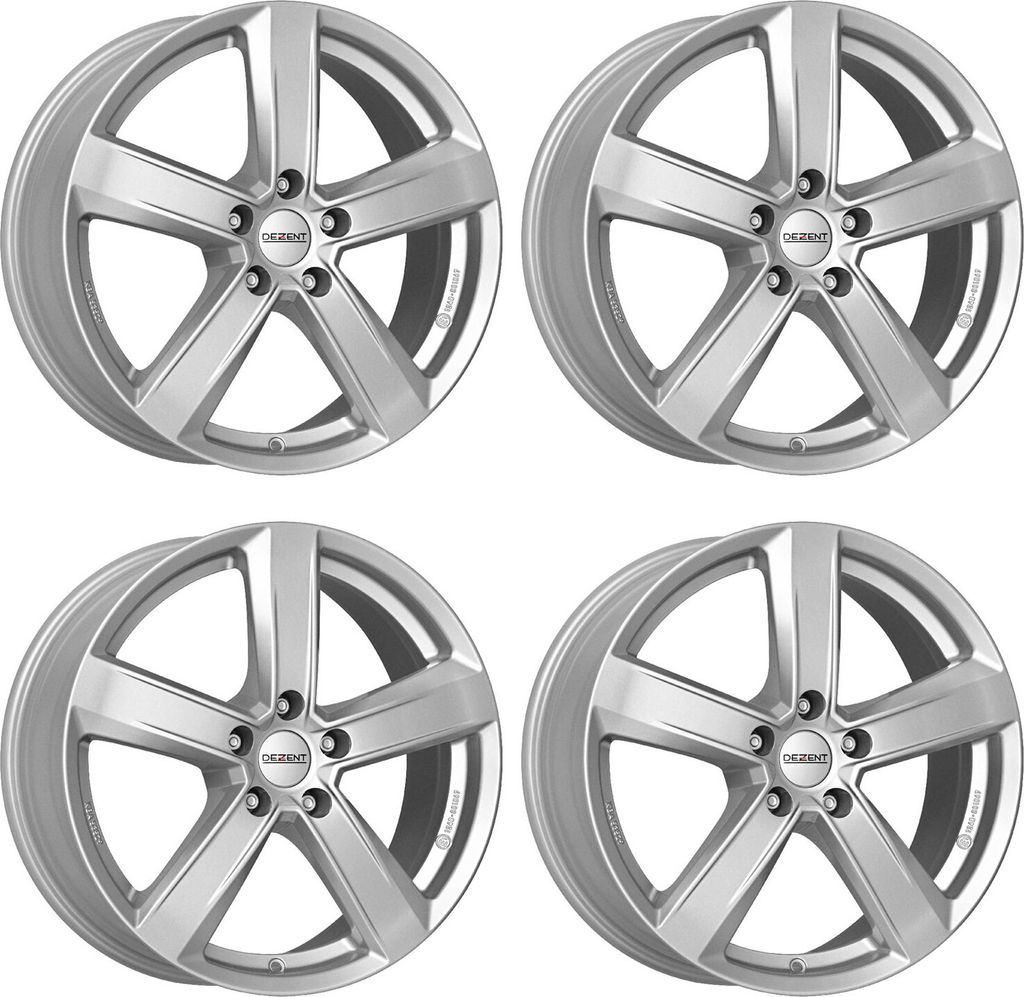 4x DEZENT Felge TU silver 7x18 ET49 5x108 TTUFHSA49E kompatibel mit DS DS4 DS7/DS7 Crossback