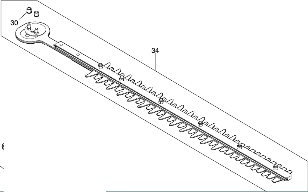 Makita 1911J1-6 Barre de coupe 500 mm pour taille-haie DUH507 Makita