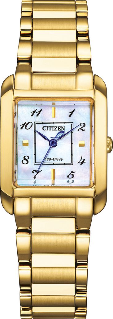 Citizen EW5602-81D Eco-Drive Solar Damen-Armbanduhr Goldfarben/Perlmutt