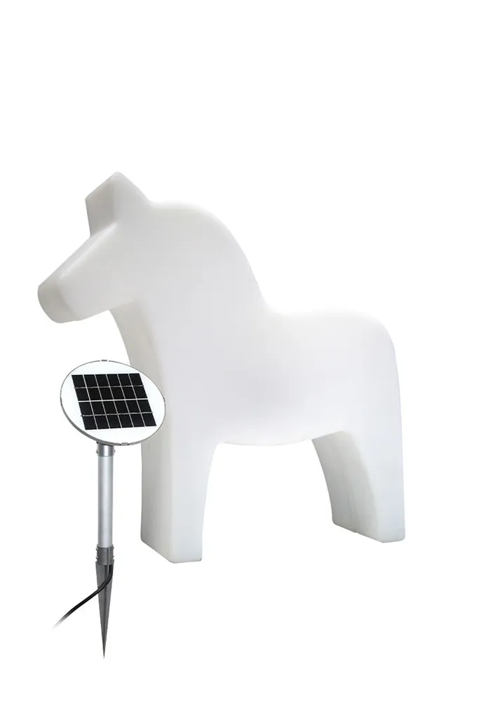 Décoration Lumineuse de Terrasse Solaire : Cheval Dala Horse 43 cm