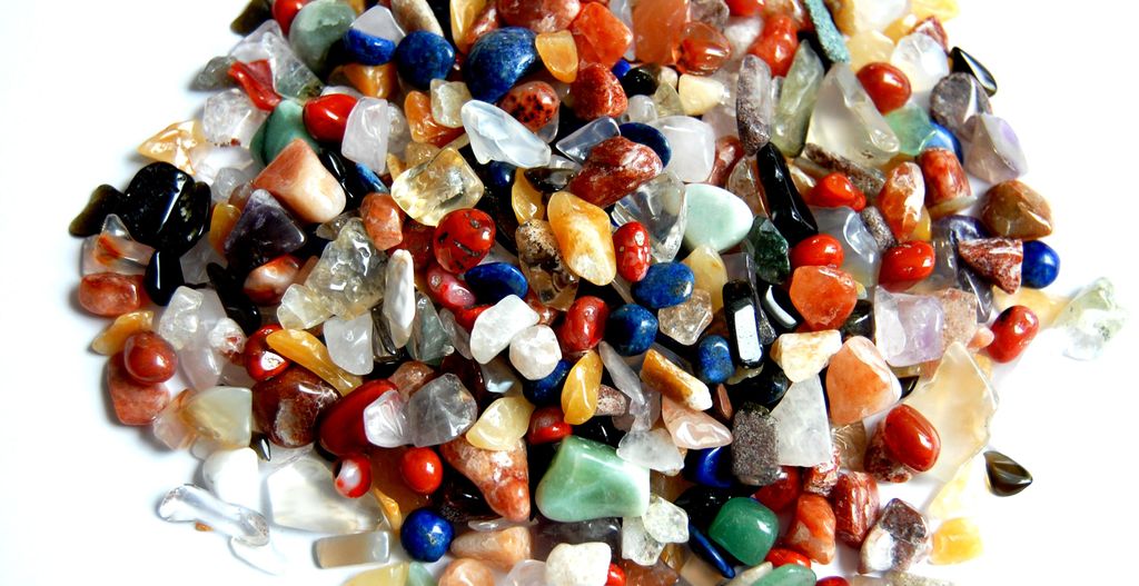 Edelsteine, polierte Trommelsteine, bunte Mischung, Größe Produktbild 