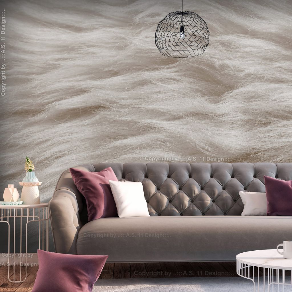 Vlies Fototapete Boho 400x280 cm Tapeten Wandtapete XXL Wolle Abstrakt beige f-B-10034-a-c