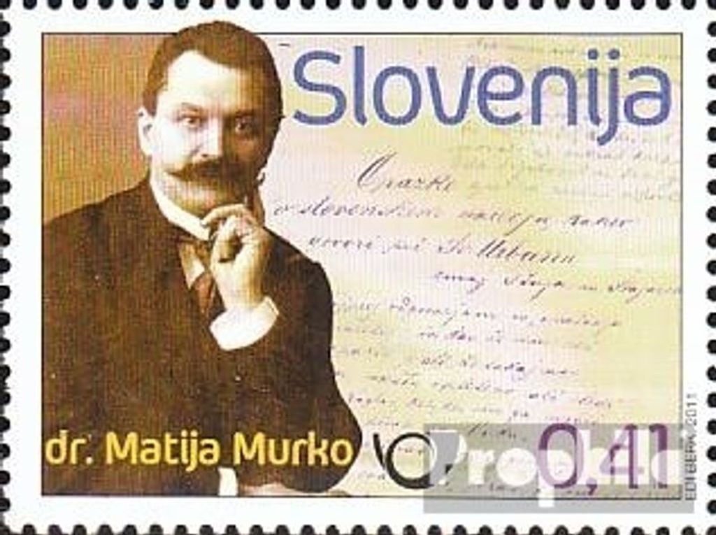 Briefmarken Slowenien 2011 Mi 879 (kompl.Ausg.) postfrisch Geburtstag M. Murko