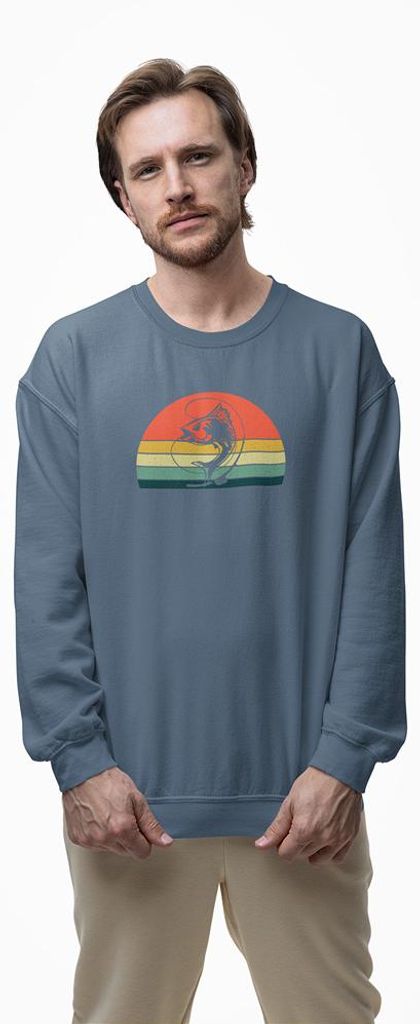 D&B Design Uni Pullover SWST00088 Fishing IndigoBlau-Größe XL