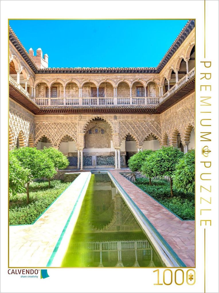CALVENDO Puzzle Alcazar de Sevilla | 1000 Teile Lege-Größe 64x48cm Foto-Puzzle für glückliche Stunden