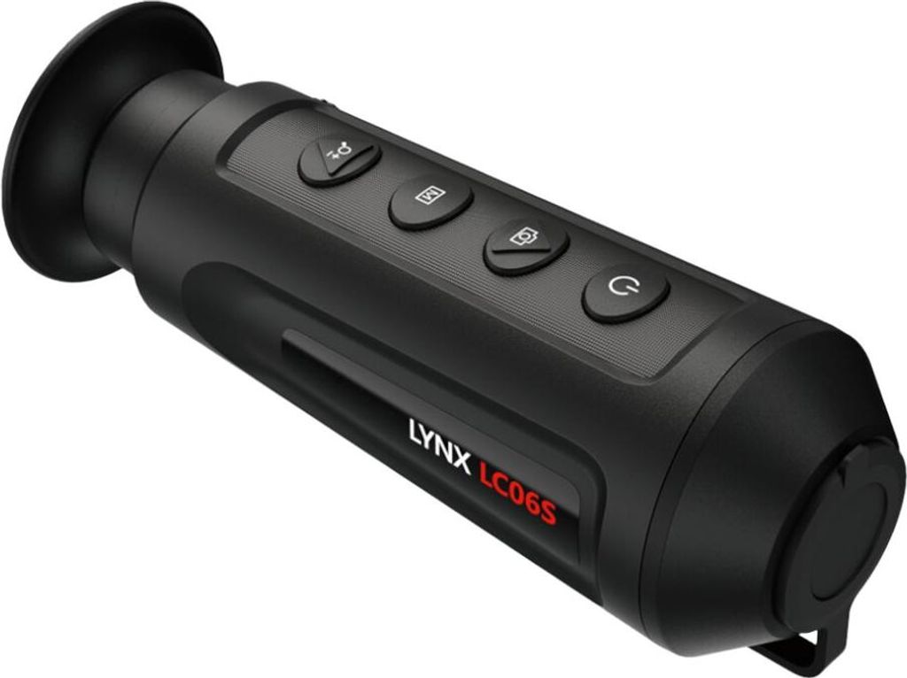 A black thermal imaging monocular is shown against a white background.