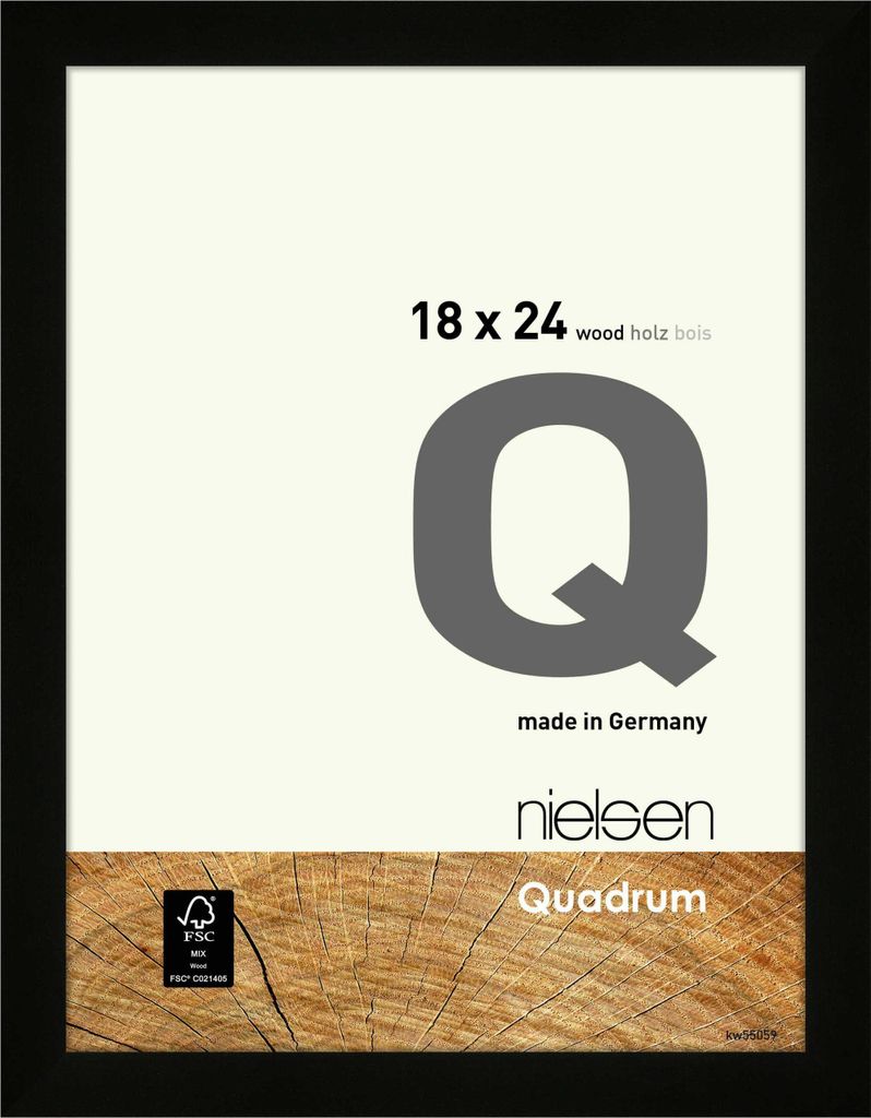 nielsen Holz Bilderrahmen Quadrum, 18x24 cm, Schwarz