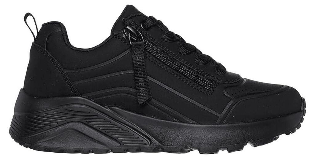Skechers Uno Lite Easy Zip Schwarz BBK Größe EU 34 Produktbild 