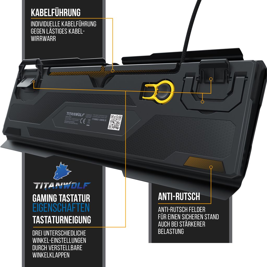 Titanwolf Tastatur-, Maus- und Mauspad-Set, Mechanisches Produktbild 4
