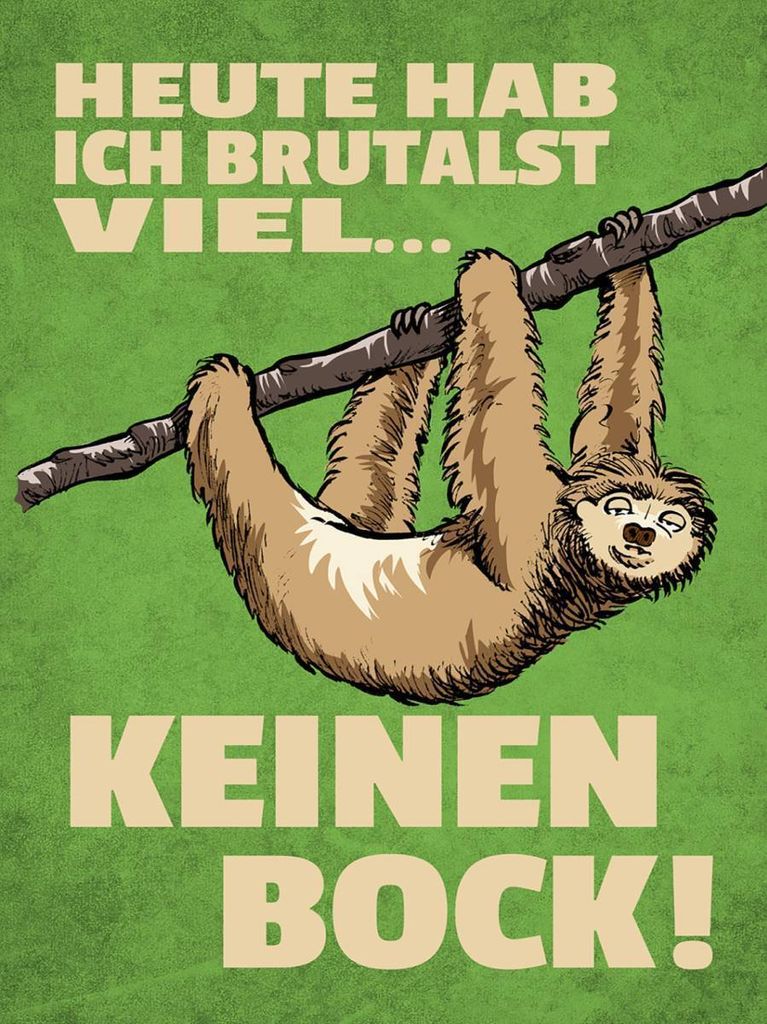 vianmo Holzschild 40x30 cm heute habe ich brutalst viel