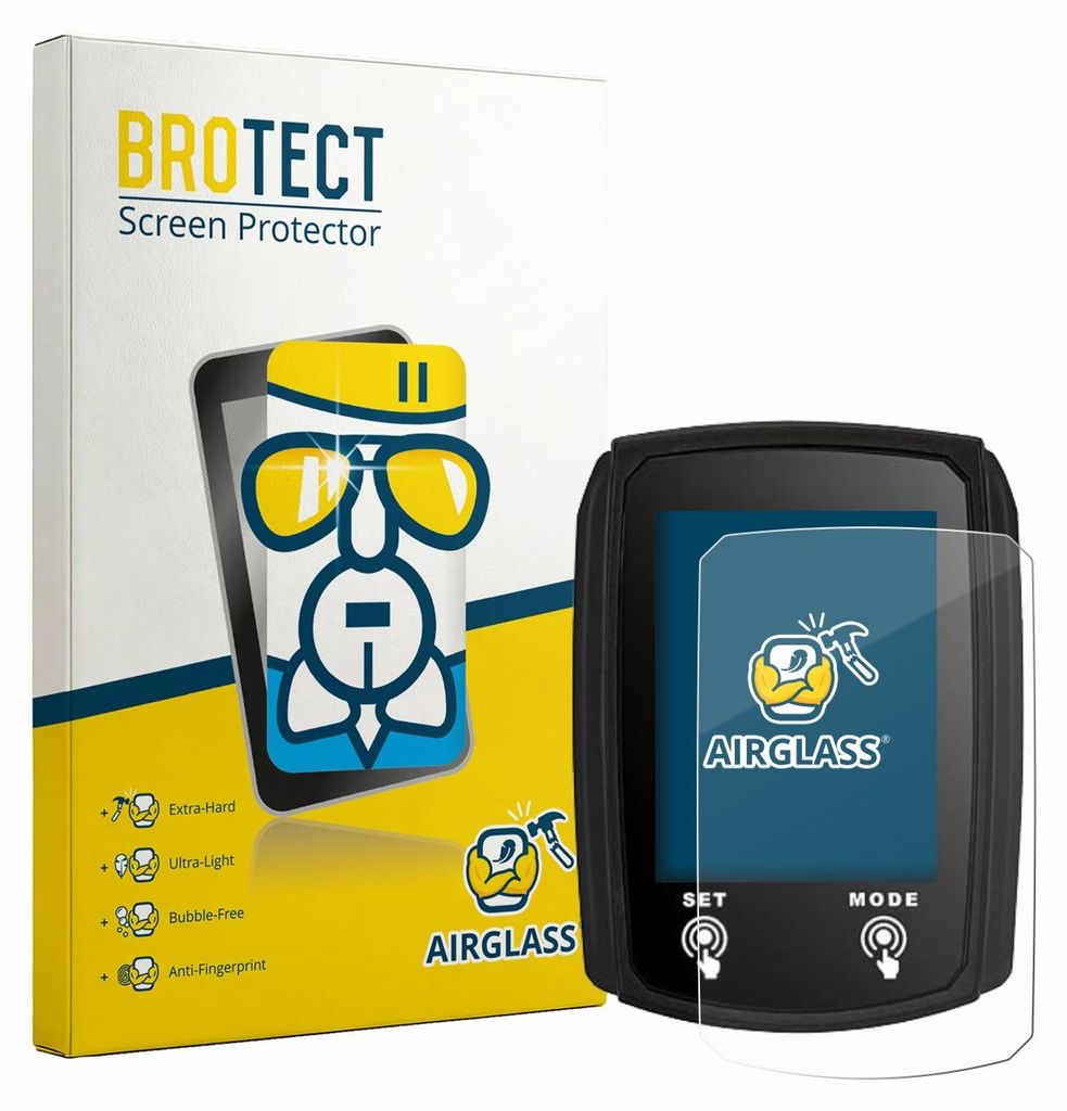 BROTECT Schutzglas für JZK Bike Computer Schutzfolie Panzer Folie Glas Display Schutz klar