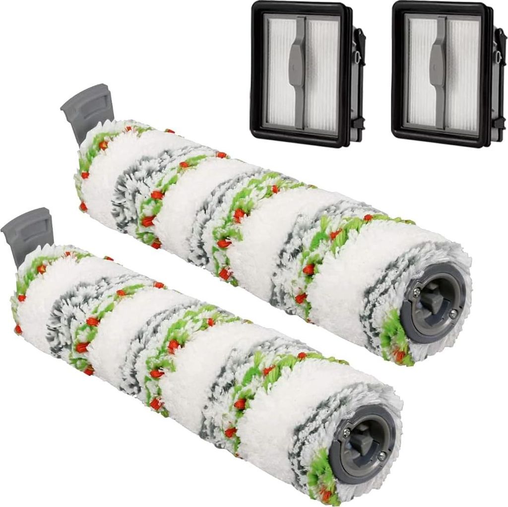 Bürstenwalze für Bissell CrossWave X7 Pet Pro 2955N,3479N Multi-Surface All in One Nass-Trocken-Staubsauger und Filter (Grünes Haustier)