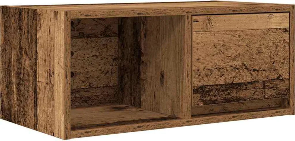 Mobiletto TV Shabby Chic Legno Antico 60x31cm - Arredo Unico