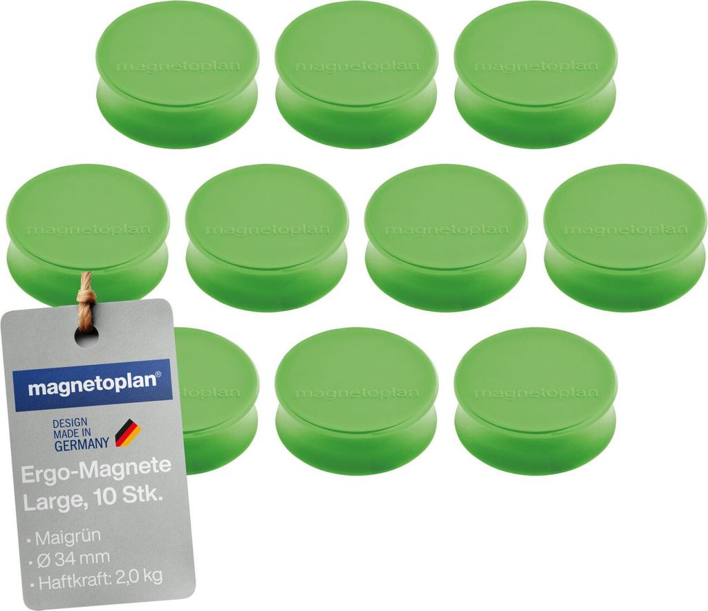 Magnetoplan Ergo large Magnete Maigrün 34mm 10St