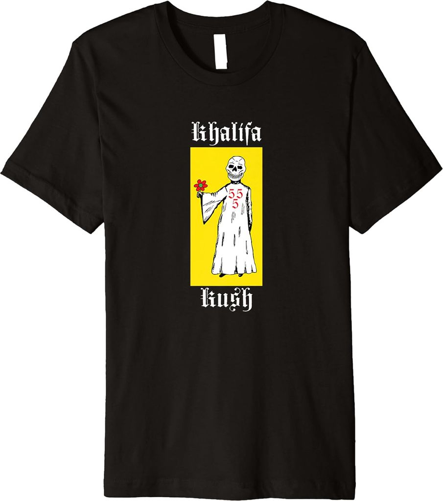 Wiz Khalifa - "Reaper Flowers" T-Shirt für Herren/Damen Uni RO8733 (XXL) (Schwarz)